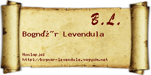 Bognár Levendula névjegykártya